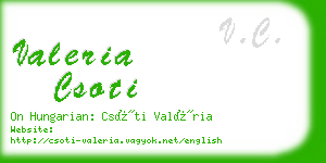 valeria csoti business card